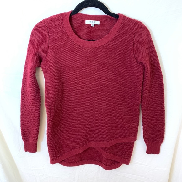 Madewell Crewneck Pullover Sweater Burgundy XS - Picture 1 of 8